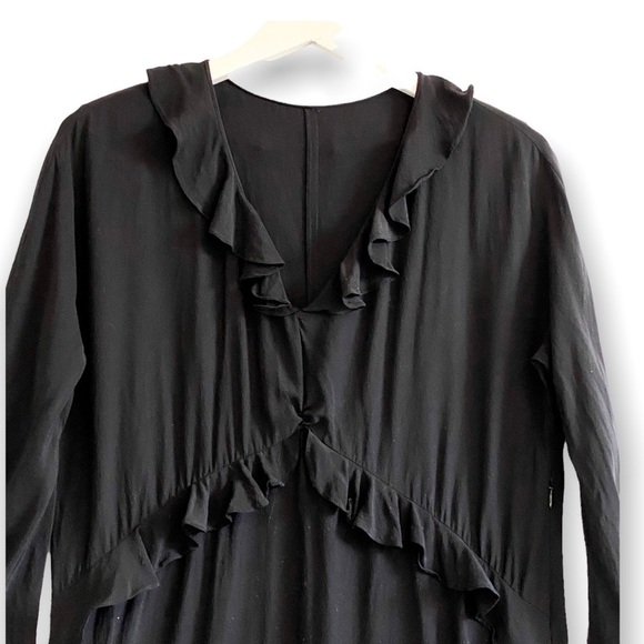 Vintage Gucci Ruffle Trim Washed Silk Dress - Picture 6 of 12